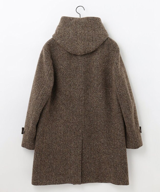 JOSEPH ABBOUD 【キングサイズ・軽量/シェットランドツィード/インポート素材】 シェットランドツィード ダッフルコート ダークブラウン系7