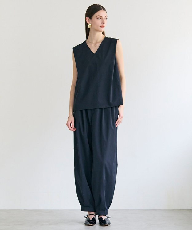 BEIGE， YANN / 裾カフス イージーアンクルパンツ Black