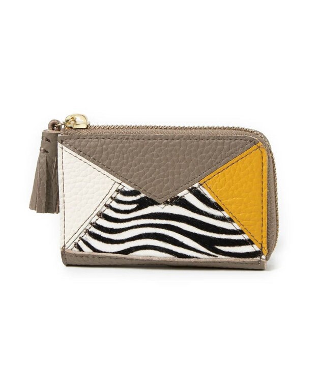 UNBILLION perche サスティナブルハラコタイプスマートキーケース グレーゼブラ