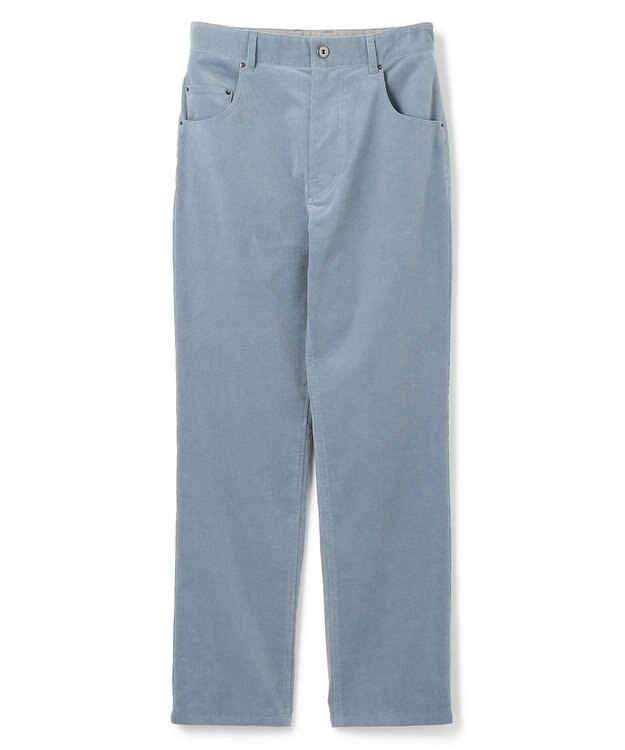 UNFILO ストレッチコーデュロイ スリムパンツ サックス