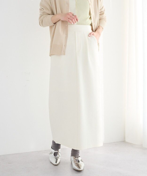 CRAFT STANDARD BOUTIQUE フクレジャカードIラインスカート Ivory