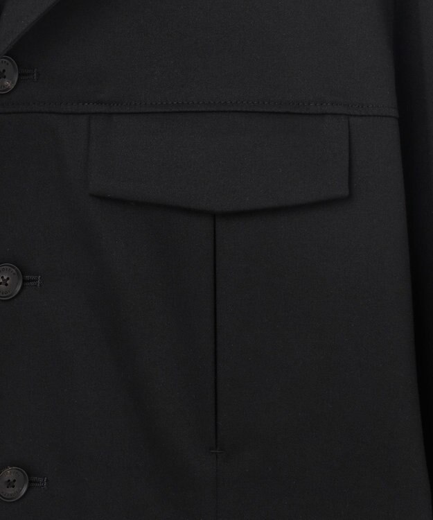 JOSEPH HOMME スムースサテンストレッチ　CPOシャツ ブラック系