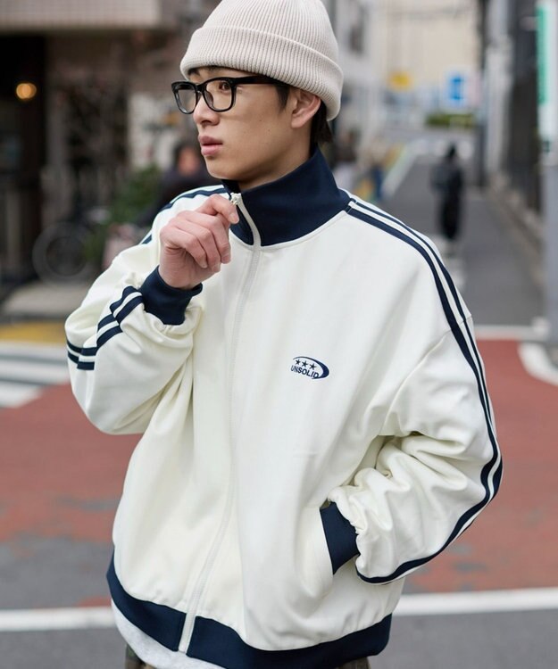 WEGO ライントラックジャケット オフホワイト