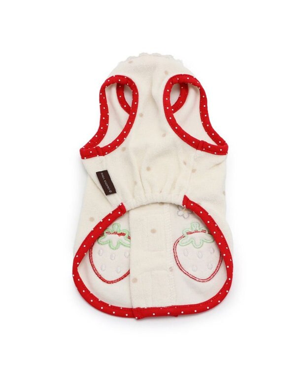 PET PARADISE ペットパラダイス サーモキープ タンクトップ  苺柄 【小型犬】 白~オフホワイト