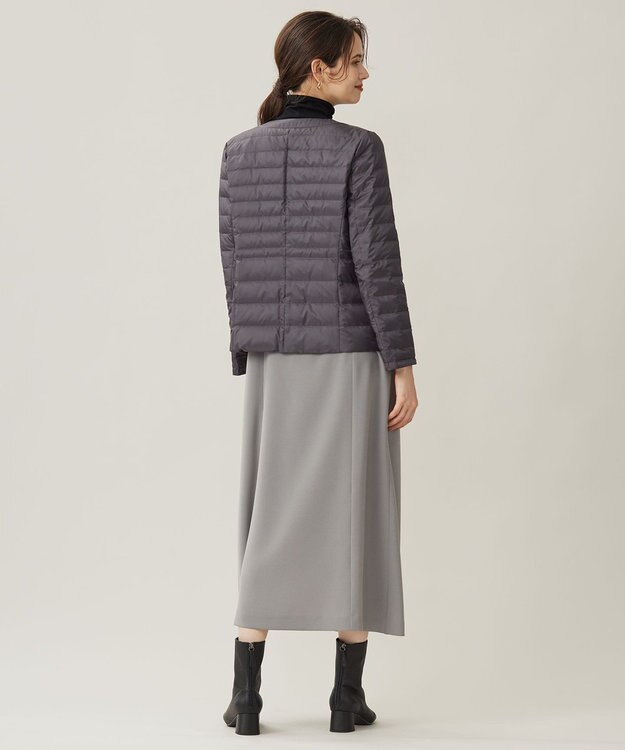 自由区 S 【洗える】リバーシブルライトダウン ジャケット スレート