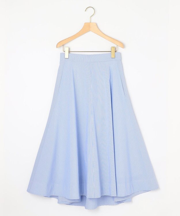 組曲 【セットアップ着用可・WEB限定】コンパクトシャーティング フレアスカート スカイブルー系1