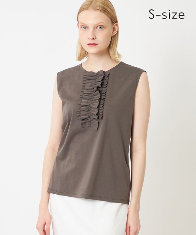 BEIGE， 【S-size】GERBERA / フリルトップス Khaki