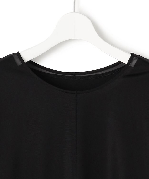 ICB L イージージョーゼット シアーレイヤードカットソー ブラック