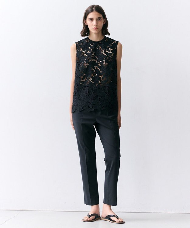 BEIGE， CELEST / ウエストゴム イージーストレートパンツ Black