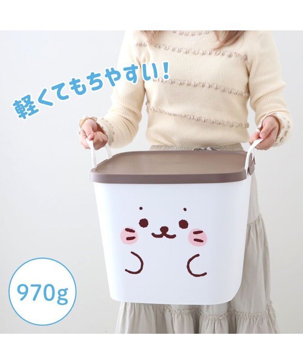 Mother garden しろたん 顔ぼん 蓋つきバスケット -