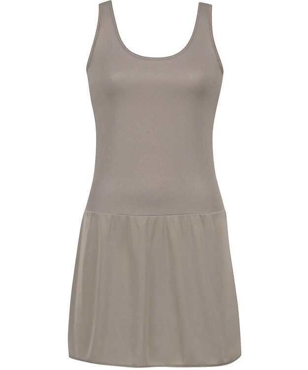 Wing スリップ 綿混素材(身生地部) 汗をかいてもべたつきにくい 抗菌防臭(身生地部) 【瞬汗ドライ】 汗取り付き インナー 春 夏 ES5638 ウイング／ワコール ブラウン