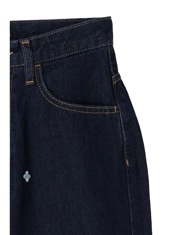 Green Parks ・Ｄｏｕｂｌｅ　Ｆｌａｇｓ　ハナ＆ハート　刺繍デニムパンツ One Wash