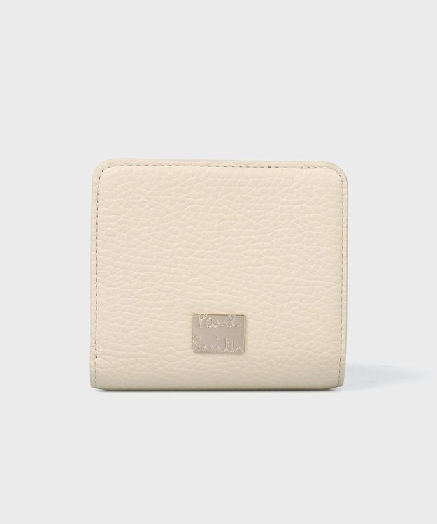 Paul Smith メタルクロップドロゴ 2つ折り財布 アイボリー