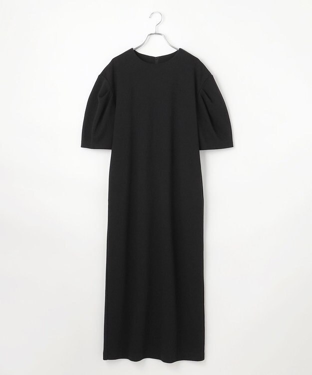 #Newans 【セレモニーにも/洗濯機可】パフスリーブロングワンピース​ ブラック