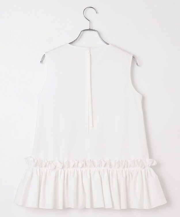 #Newans タックフリルヘムシャツ ホワイト