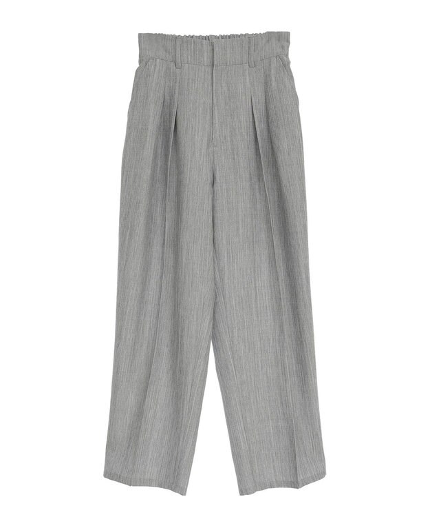 Green Parks ・ＥＬＥＮＣＡＲＥ　ＤＵＥ　リネンライク２タックパンツ Black