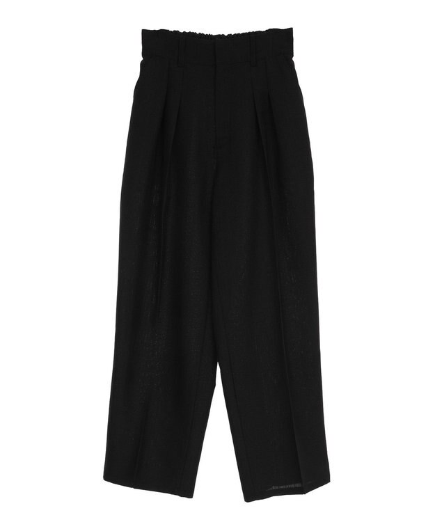 Green Parks ・ＥＬＥＮＣＡＲＥ　ＤＵＥ　リネンライク２タックパンツ Black