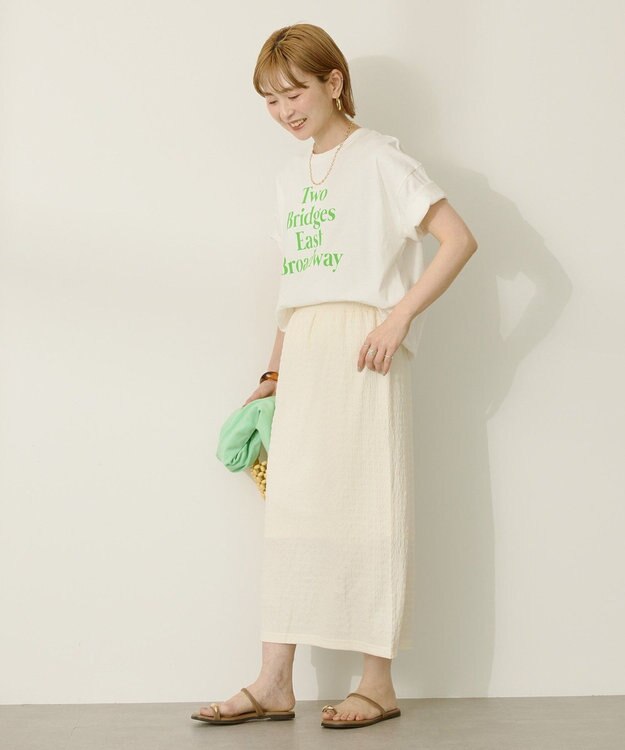 AMERICAN HOLIC シャーリングナロースカート Ivory