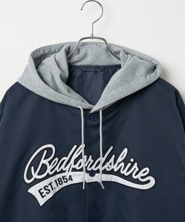 WEGO 【ユニセックス着用ITEM】フードワッペンスタジャン ネイビー