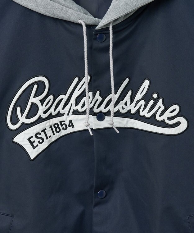 WEGO 【ユニセックス着用ITEM】フードワッペンスタジャン ネイビー