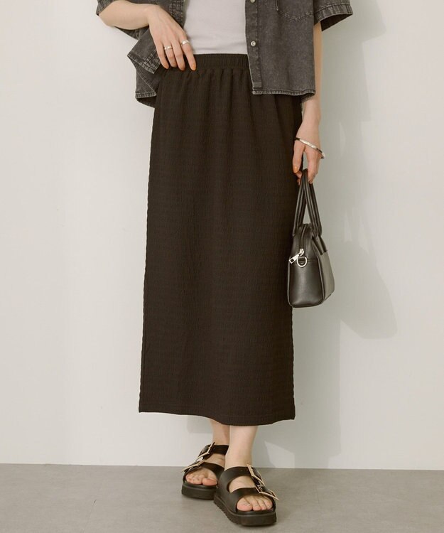 AMERICAN HOLIC シャーリングナロースカート Black