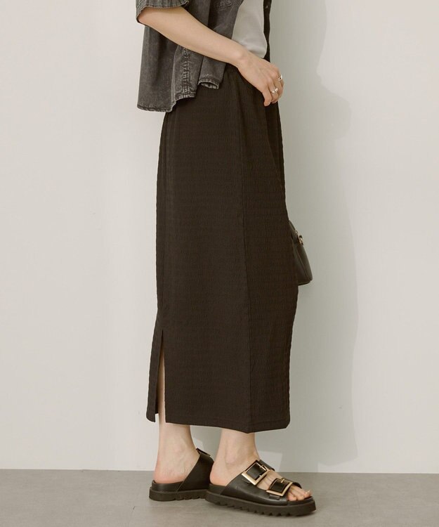 AMERICAN HOLIC シャーリングナロースカート Black