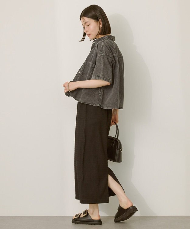 AMERICAN HOLIC シャーリングナロースカート Black