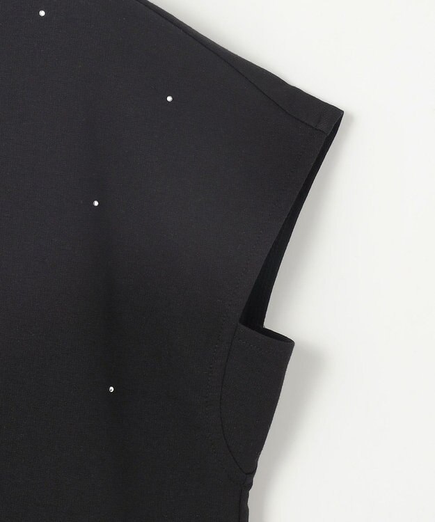 ANY SIS 【洗える】ビジュー付き カットソー ブラック