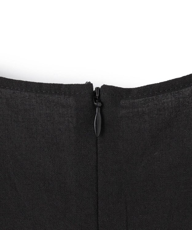 BEIGE， 【洗える】GALLERIA / コットンエンブロイダリーノースリーブブラウス Black