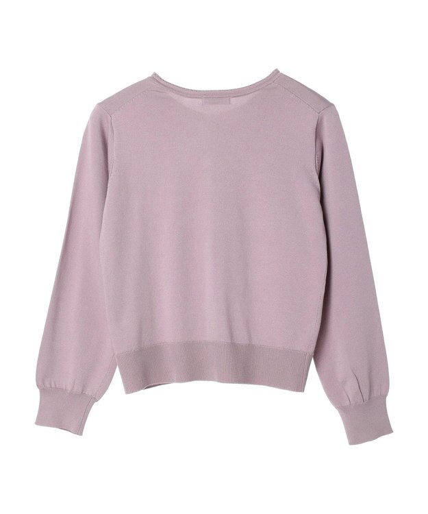 earth music&ecology いろいろ釦クルーネックカーディガン Lavender