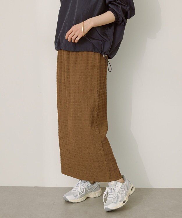 AMERICAN HOLIC シャーリングナロースカート Brown