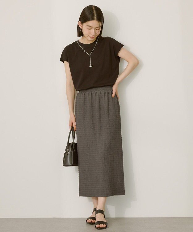 AMERICAN HOLIC シャーリングナロースカート Charcoal Gray