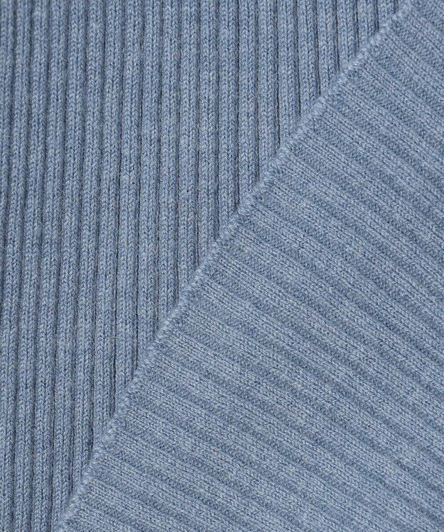 J.PRESS YORK STREET 【WOMEN】ANTI PILLING WOOL リブタートルニット サックスブルー系