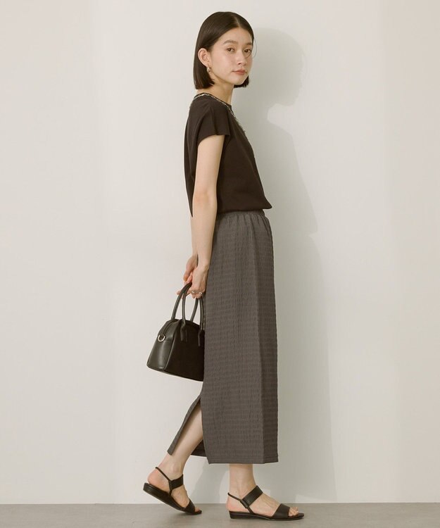 AMERICAN HOLIC シャーリングナロースカート Charcoal Gray