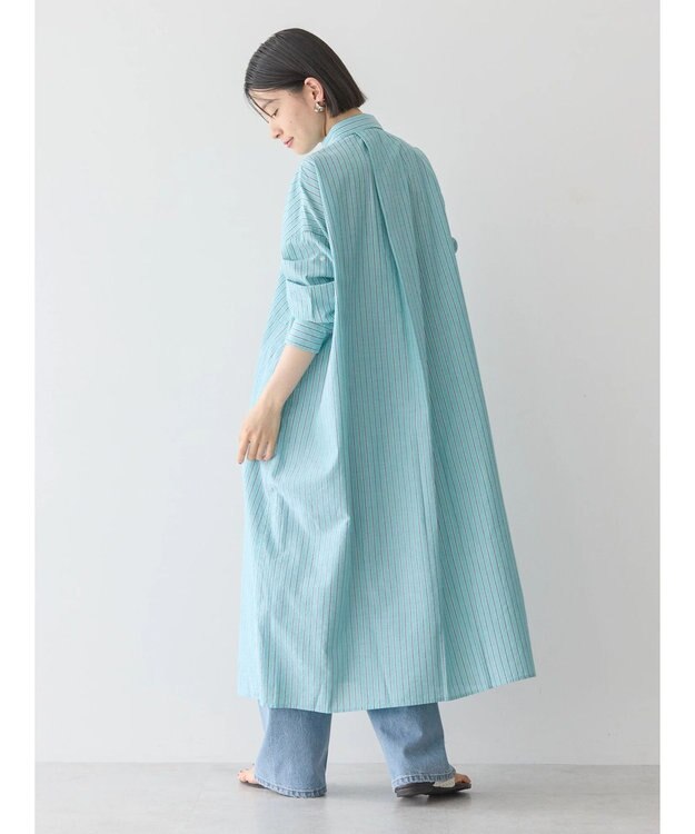 AMERICAN HOLIC 丈違いラメストライプワンピース Stripe Green