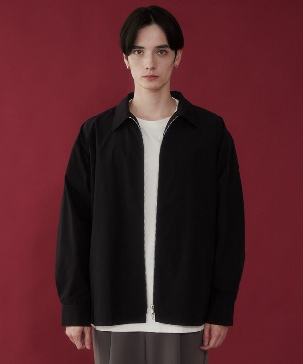 WEGO ブロードダブルZIPシャツ（LS） ブラック