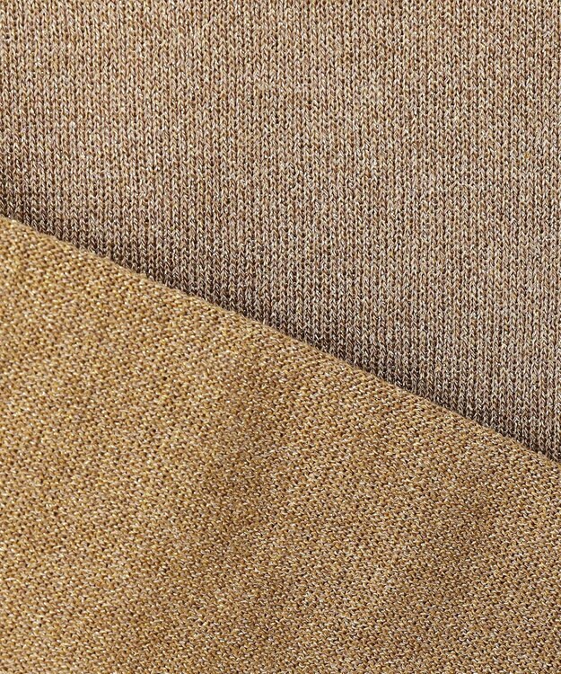 23区 【洗える】オータムメタリック ラメ ニットT ゴールド系