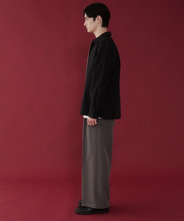 WEGO ブロードダブルZIPシャツ（LS） ブラック