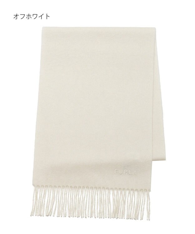 MOONBAT 【洗えるカシミヤ】FURLA カシミヤ100%無地マフラー／幅30cm オフホワイト