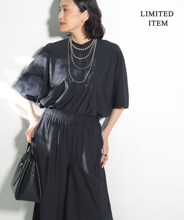 ICB 【WEB限定】マットスキューバ ドルマンスリーブプルオーバー ブラック