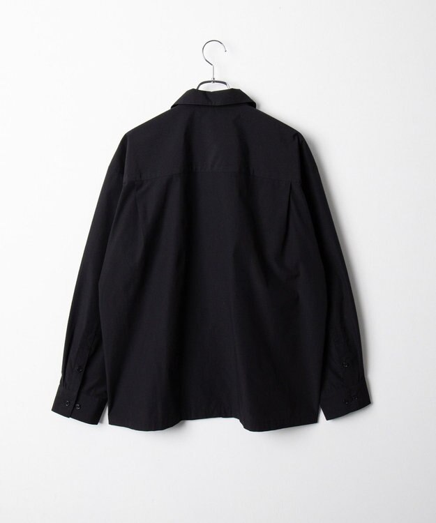 WEGO ブロードダブルZIPシャツ（LS） ブラック