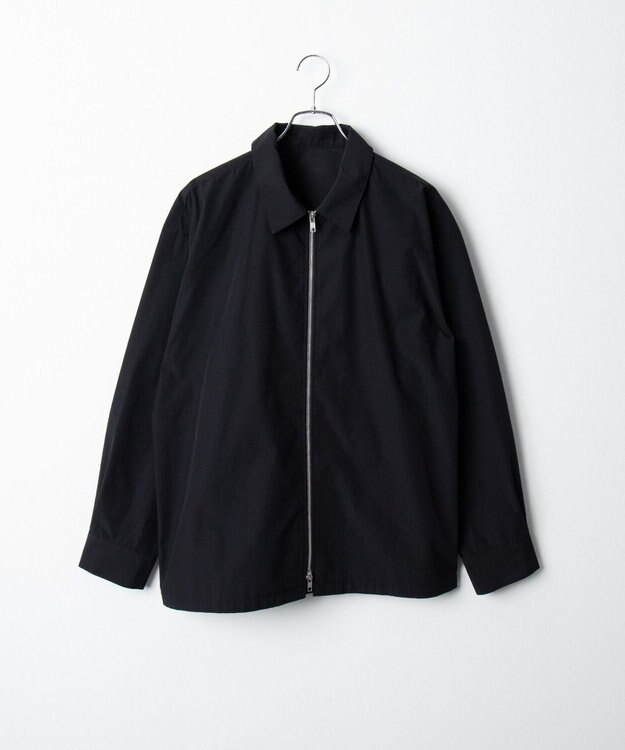 WEGO ブロードダブルZIPシャツ（LS） ブラック