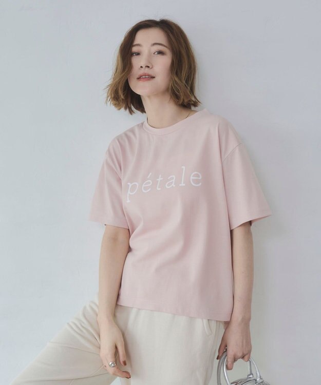 WEGO 【2026春夏新作】接触冷感プリントロゴT ライトピンク