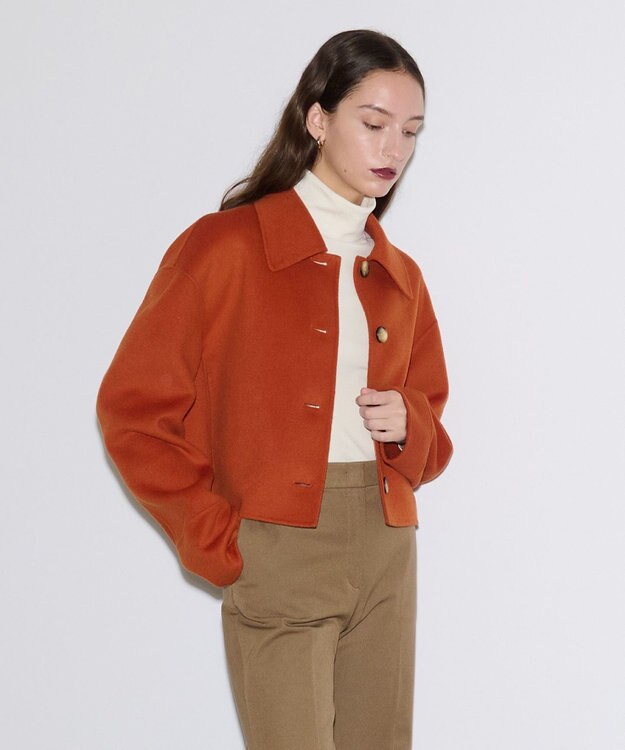 JOSEPH ダブルフェイスカシミヤ　ショートコート Cinnamon