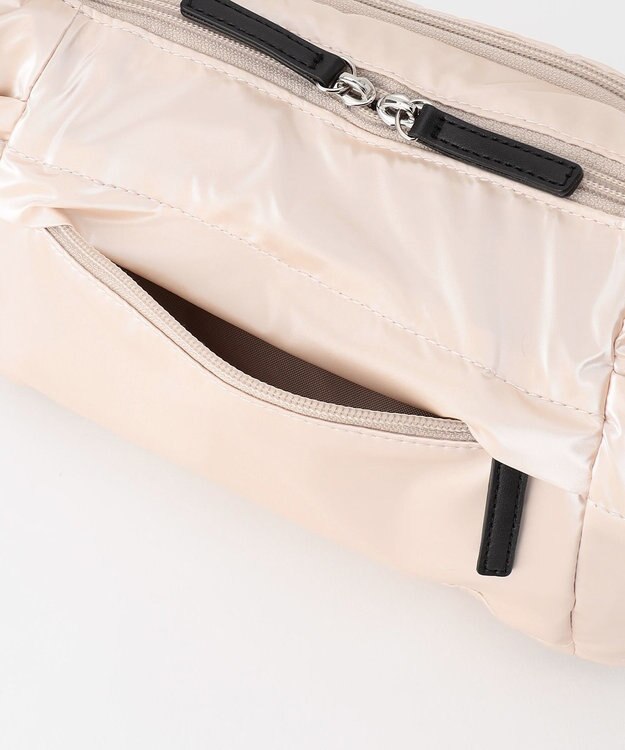 LA BAGAGERIE メタリックドロストポケット　ミニショルダーバッグ アイボリー