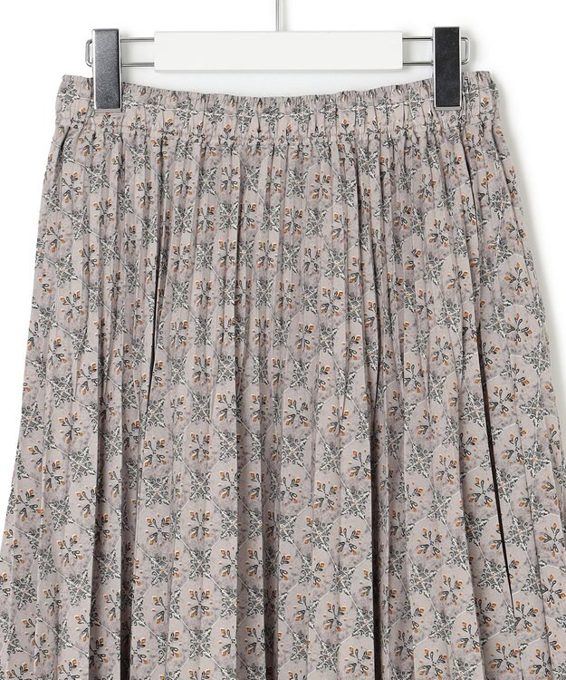 J.PRESS YORK STREET 【WOMEN】タイルプリント プリーツスカート ライトグレー系5