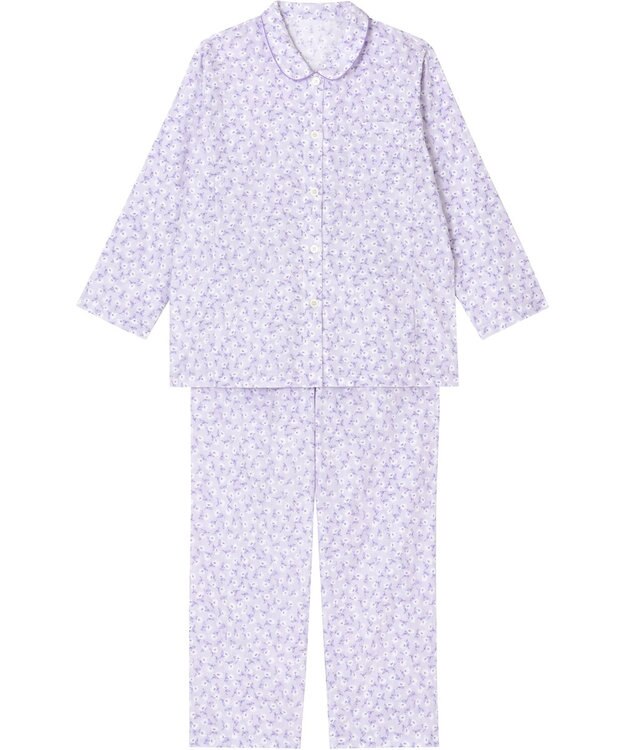 Wing ウイング パジャマ 長袖 長ズボン 綿100%(本体) 二重ガーゼ素材 レディース EP7031 ウイング／ワコール パープル