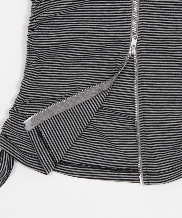 WEGO サイドリボンカットジップパーカー 柄1