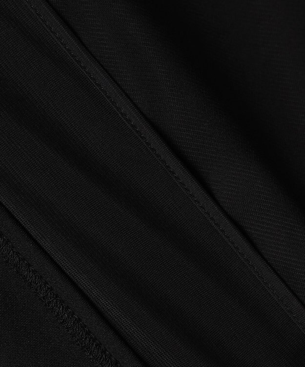 ICB L イージージョーゼット シアーレイヤードカットソー ブラック