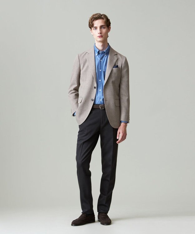 J.PRESS MEN KANEMASA KNITTING デニムジャージ シャツ サックスブルー系